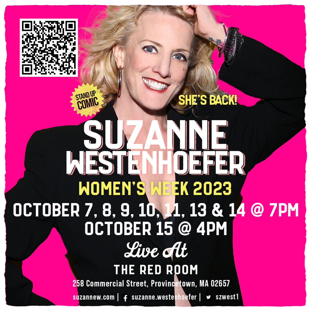 Suzanne Westenhoefer performing live at The Red Room in Provincetown, MA for Women's Week 2023