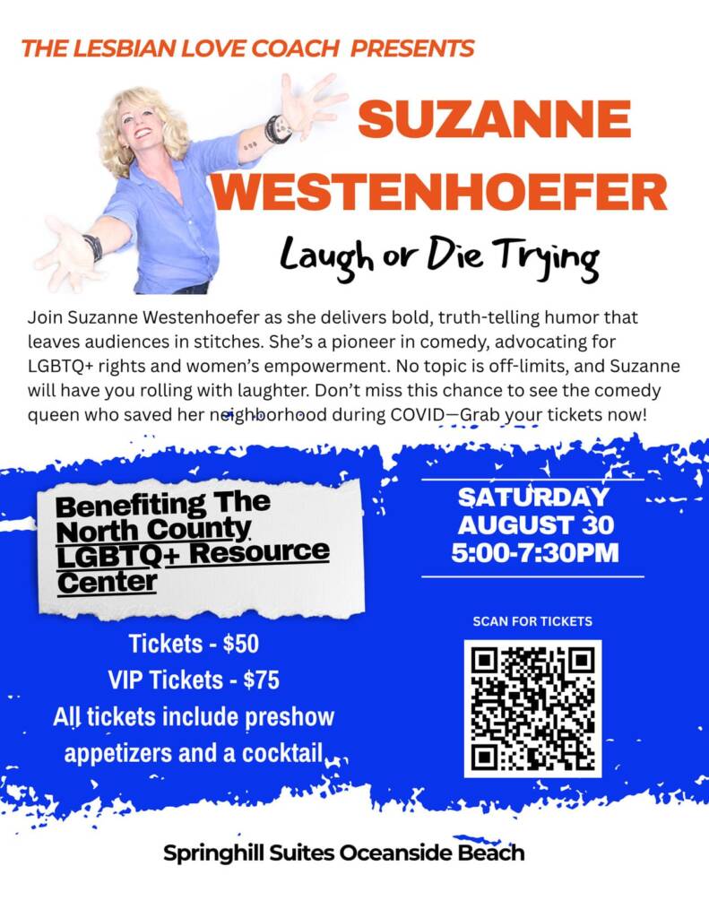 The Lesbian Love Coach presents Suzanne Westenhoefer - a night of comedy you won't want to miss!